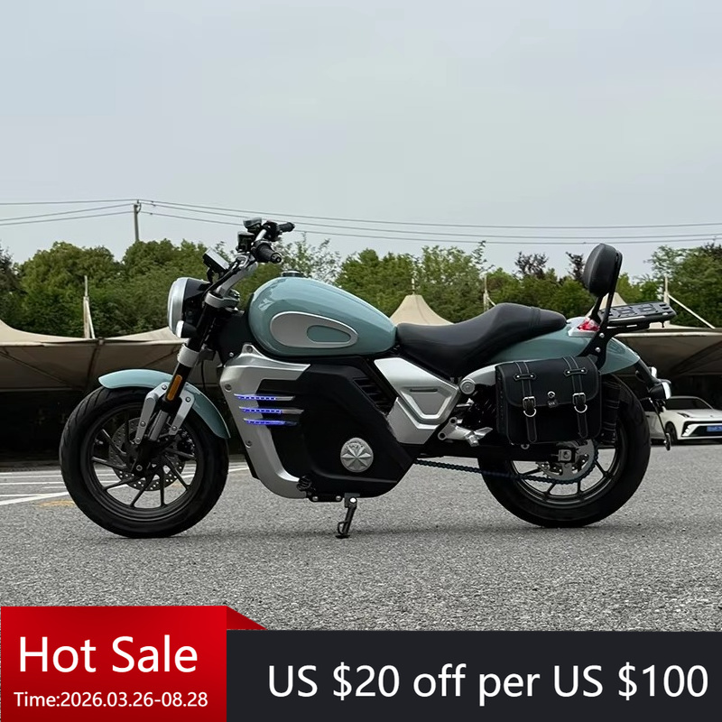 72V 5000W Electric Motorcycle - Retro Prince Central Racing Elektromotorrad Lithium-Batterie